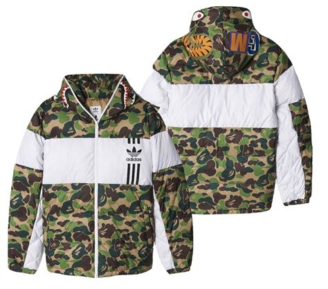 bape adidas down jacket replica|bape jackets for sale.